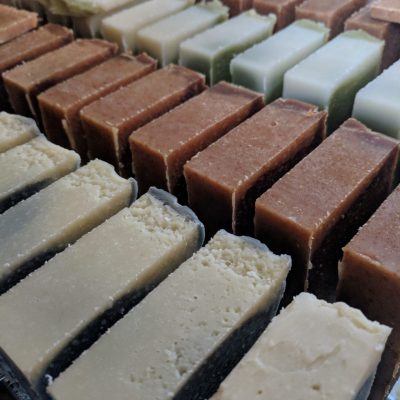 Bulk picture of many different kinds of soaps